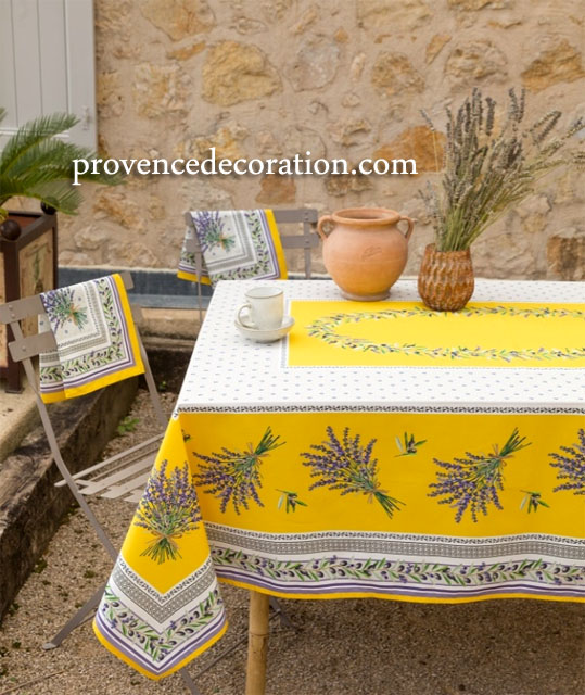 French tablecloth coated or cotton (Lauris. yellow) French tablecloth coated or cotton (Lauris. yellow)